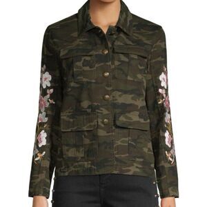 Driftwood Sundance Camouflage Floral-Embroidered Jacket Size Small